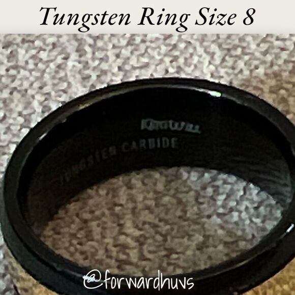 King Will Black & Gold Tungsten Carbide Ring - Size 8 - Picture 7 of 8